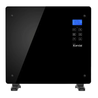 Estufa Eléctrica Panel Convector Vidrio GH10RM Negro